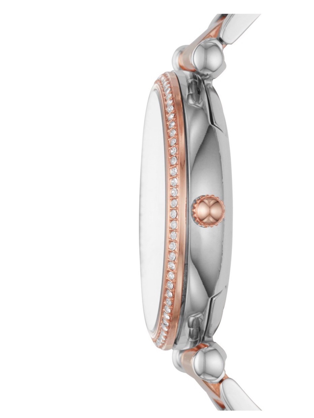 Fossil Two-Tone Rose Gold and Silver Women's Crystal Accent Watch - Picture 2 of 6